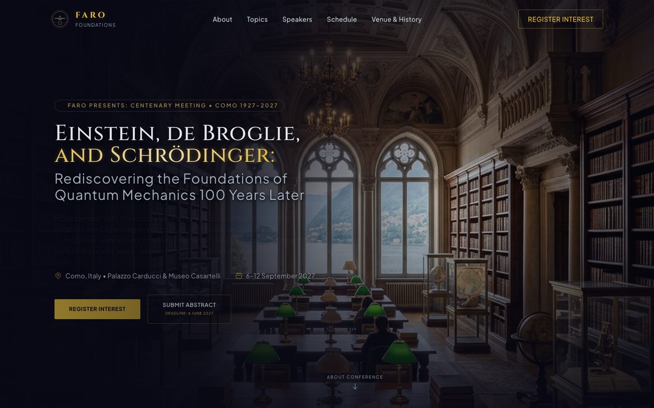 Como 2027 Foundations — Internationale Konferenz · Como (IT)